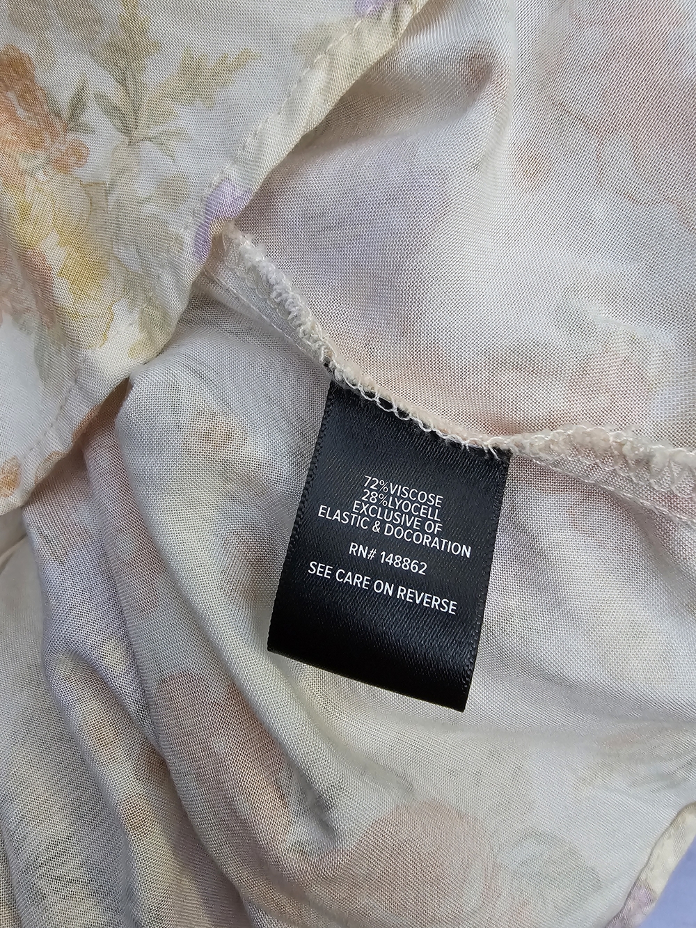 torrid Cream Floral Tie-Front Tank Top - Picture 7 of 7